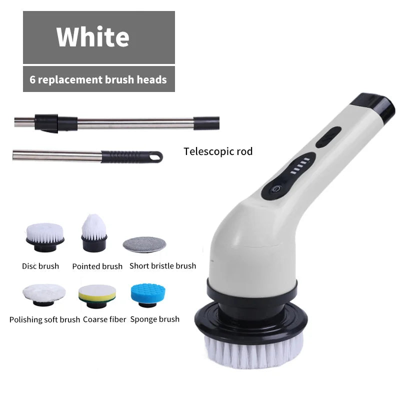 Brosse de Nettoyage Électrique 9-en-1 – Nettoyeur Rotatif pour Cuisine, Salle de Bain et Maison
