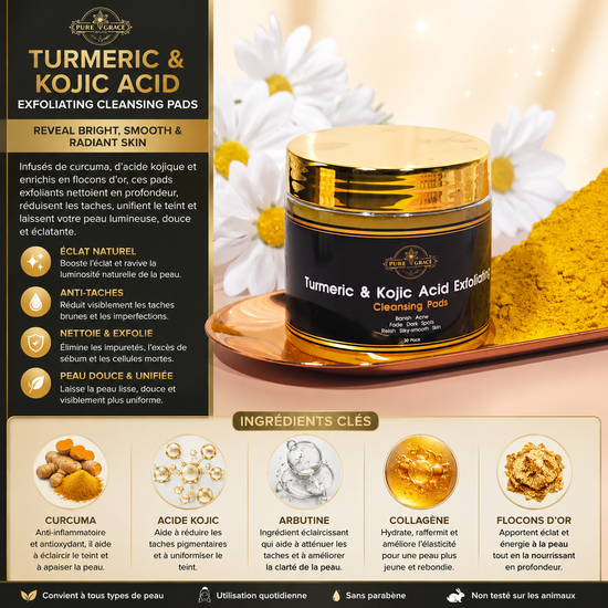 Turmeric & Kojic Acid Exfoliating Cleansing Pads