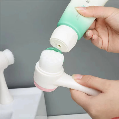 Brosse Nettoyante Visage 3D en Silicone – Double Action Nettoyage & Massage