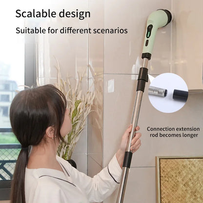 Brosse de Nettoyage Électrique 9-en-1 – Nettoyeur Rotatif pour Cuisine, Salle de Bain et Maison