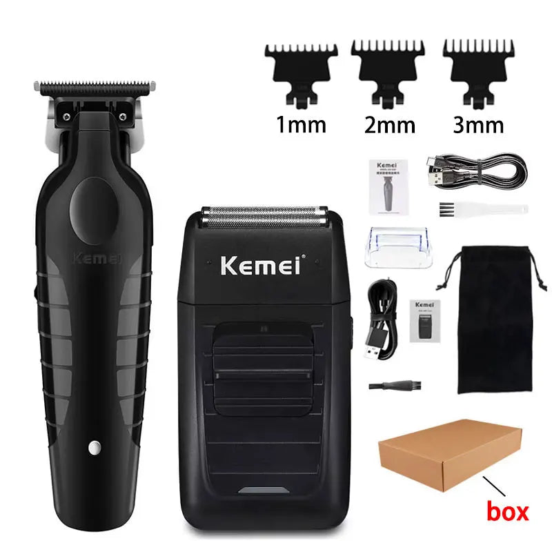 Kemei Tondeuse Cheveux Homme Professionnelle – KM-2296 / KM-2299 / KM-1102, Machine de Coupe Électrique