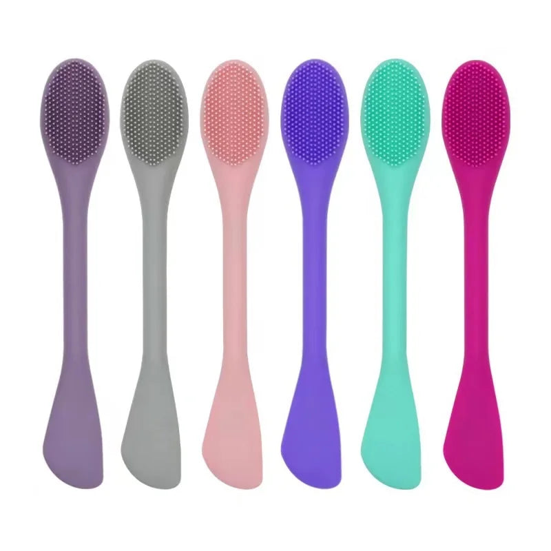 Brosse Nettoyante Visage Double Face en Silicone – Nettoyage & Application de Masque