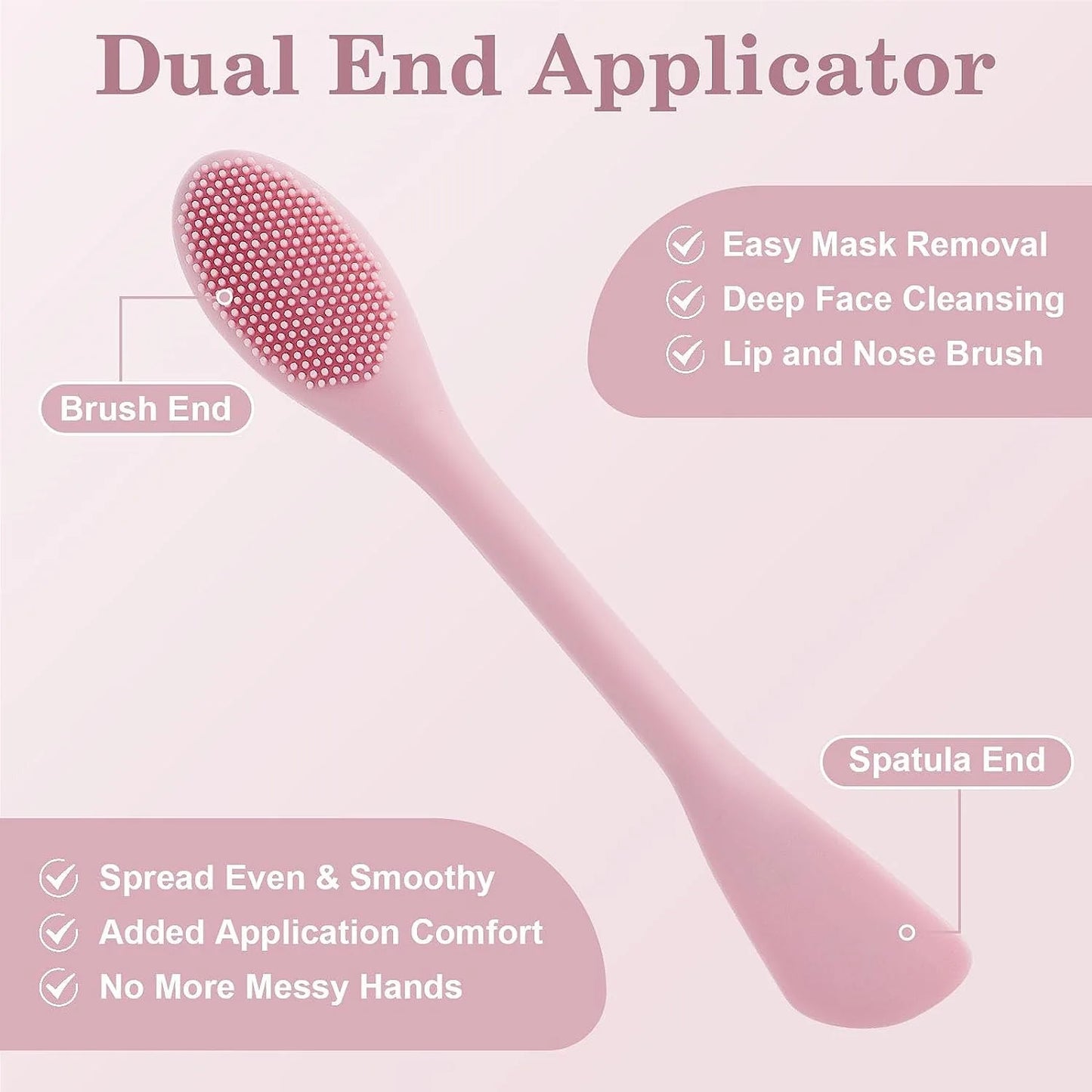 Brosse Nettoyante Visage Double Face en Silicone – Nettoyage & Application de Masque