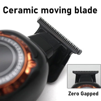Kemei KM-999 Tondeuse Cheveux Homme – Professionnelle, Lame T DLC, Zéro Gap, USB, Écran LED