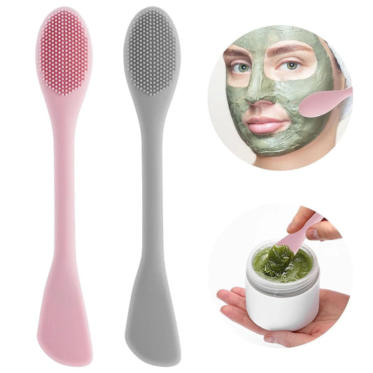 Brosse Nettoyante Visage Double Face en Silicone – Nettoyage & Application de Masque