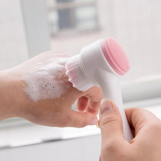 Brosse Faciale Nettoyante en Silicone 3D – Double Face, Massage et Exfoliation Douce