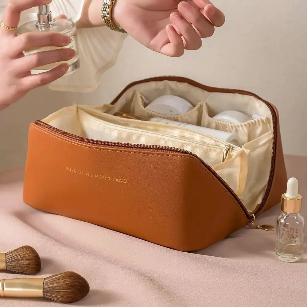 Trousse de Maquillage Femme – Organisateur Cosmétique de Voyage, Fermeture Zip