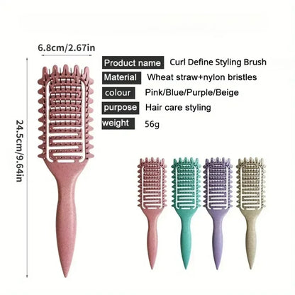 Brosse Démêlante Cheveux Bouclés – Définition des Boucles, Design Aéré, Cheveux Mouillés ou Secs