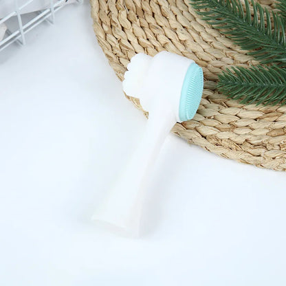 Brosse Faciale Nettoyante en Silicone 3D – Double Face, Massage et Exfoliation Douce