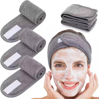 Adjustable Spa Headband for Skincare, Makeup & Face Washing