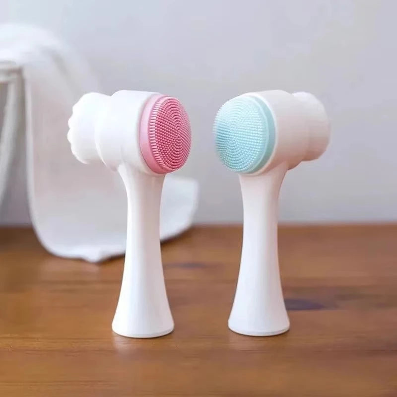 Brosse Nettoyante Visage 3D en Silicone – Double Action Nettoyage & Massage