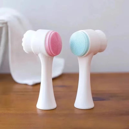 Brosse Nettoyante Visage 3D en Silicone – Double Action Nettoyage & Massage