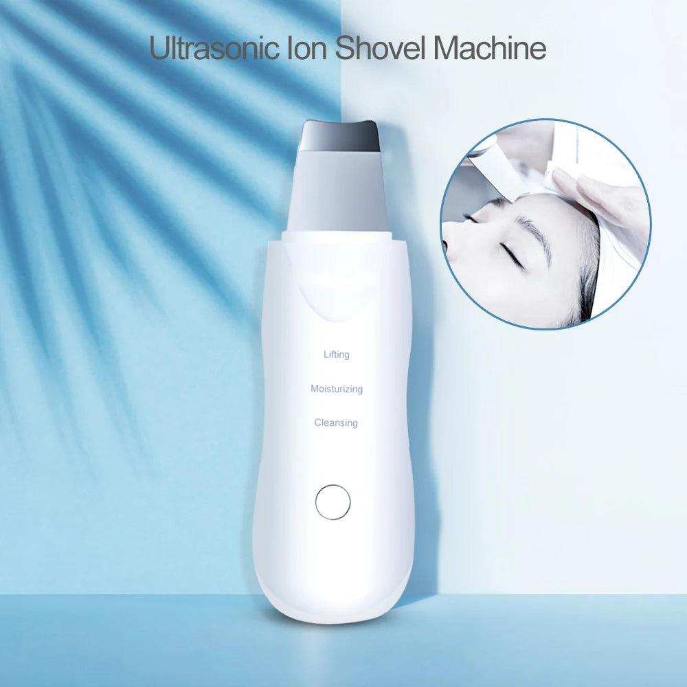 Spatule Ultrasonique Nettoyante Visage – Peeling, Nettoyage Profond, Anti-Points Noirs et Massage Facial