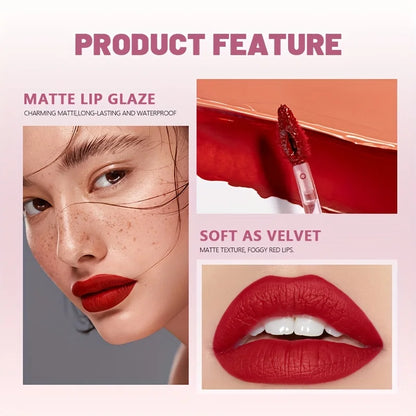 Rouge à Lèvres Liquide Mat Velours – Longue Tenue, Waterproof & Confort Léger