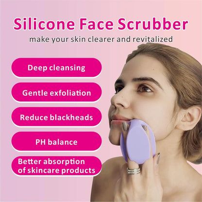 Brosse Nettoyante Visage en Silicone – Exfoliation Douce & Nettoyage Quotidien