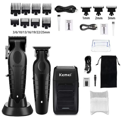 Kemei Tondeuse Cheveux Homme Professionnelle – KM-2296 / KM-2299 / KM-1102, Machine de Coupe Électrique