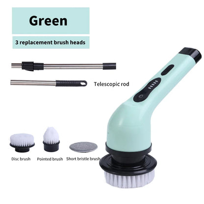 Brosse de Nettoyage Électrique 9-en-1 – Nettoyeur Rotatif pour Cuisine, Salle de Bain et Maison