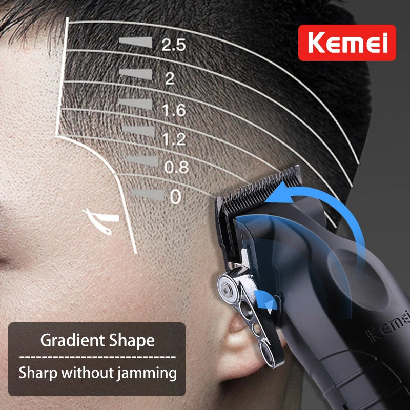 Kemei Tondeuse Cheveux Homme Professionnelle – KM-2296 / KM-2299 / KM-1102, Machine de Coupe Électrique