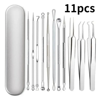 Professional Blackhead Removal Tool Kit – 11-Piece Pore Cleansing Set