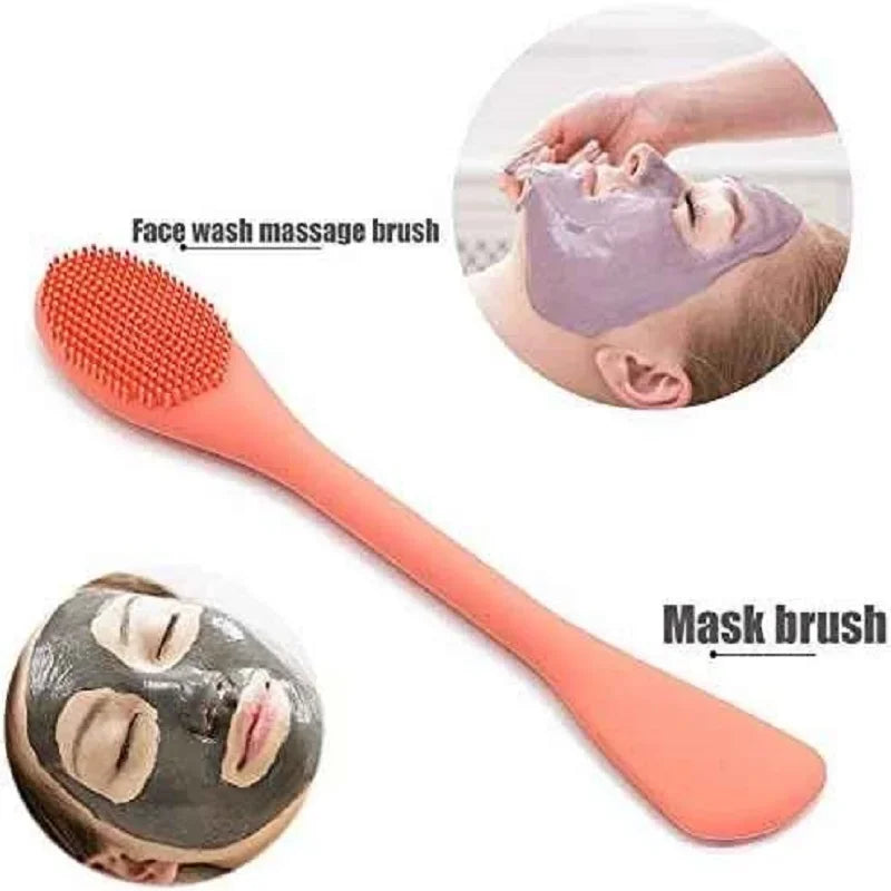 Brosse Nettoyante Visage Double Face en Silicone – Nettoyage & Application de Masque