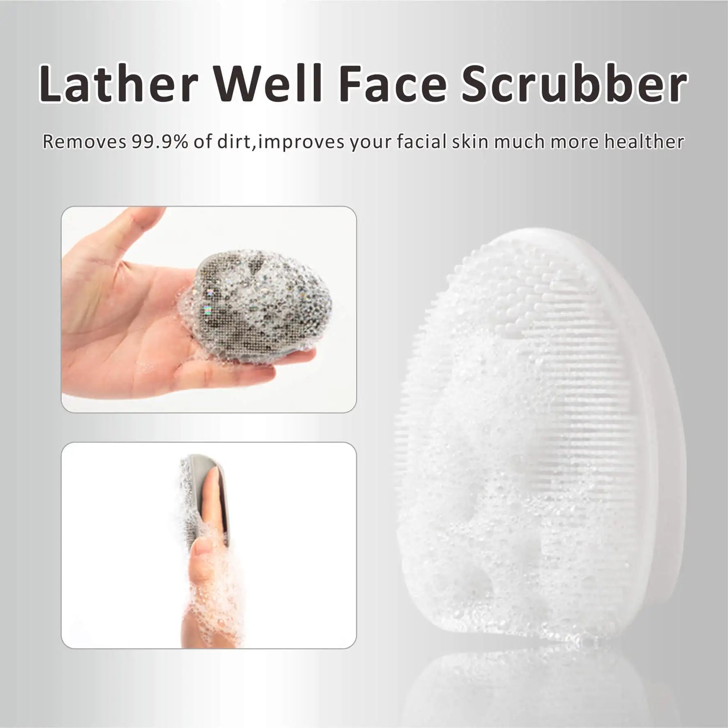 Brosse Nettoyante Visage en Silicone – Exfoliation Douce & Nettoyage Quotidien