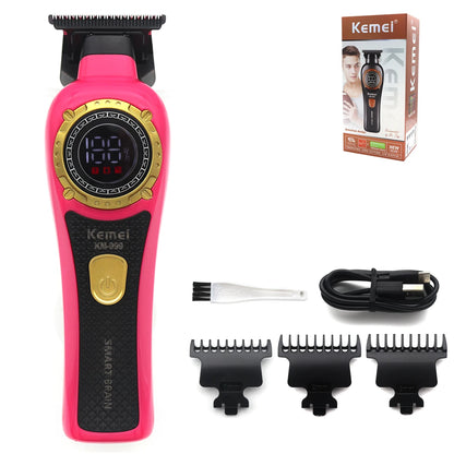 Kemei KM-999 Tondeuse Cheveux Homme – Professionnelle, Lame T DLC, Zéro Gap, USB, Écran LED