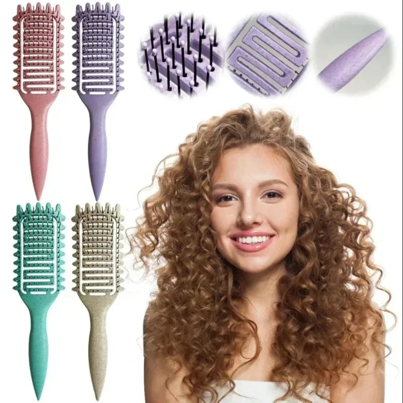 Brosse Démêlante Cheveux Bouclés – Définition des Boucles, Design Aéré, Cheveux Mouillés ou Secs