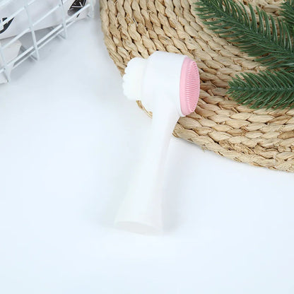 Brosse Faciale Nettoyante en Silicone 3D – Double Face, Massage et Exfoliation Douce