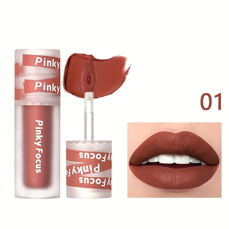 Gloss à Lèvres Mat Effet Velours – Sans Transfert, Résistant à l’Eau et à la Transpiration, Tenue Longue Durée