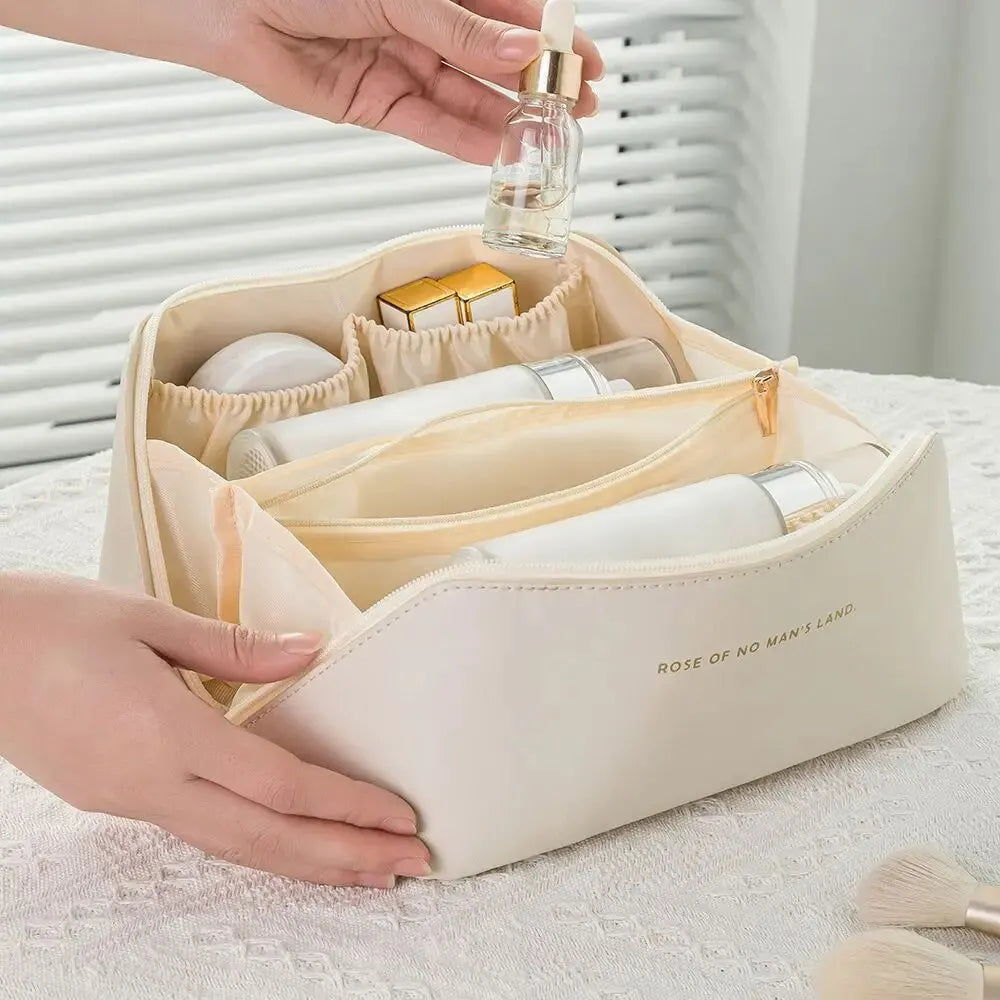 Trousse de Maquillage Femme – Organisateur Cosmétique de Voyage, Fermeture Zip