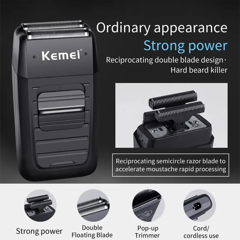 Kemei Tondeuse Cheveux Homme Professionnelle – KM-2296 / KM-2299 / KM-1102, Machine de Coupe Électrique