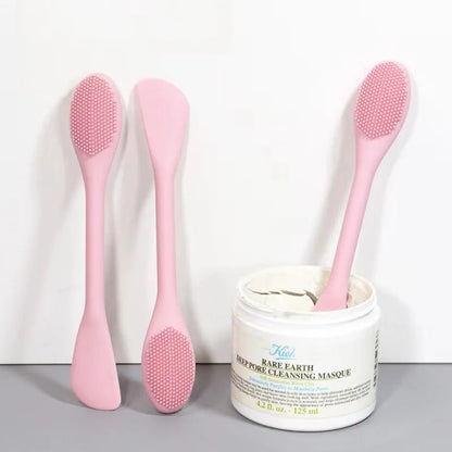 Brosse Nettoyante Visage Double Face en Silicone – Nettoyage & Application de Masque