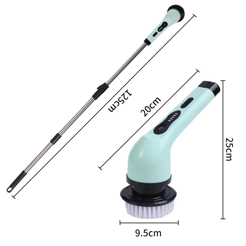 Brosse de Nettoyage Électrique 9-en-1 – Nettoyeur Rotatif pour Cuisine, Salle de Bain et Maison