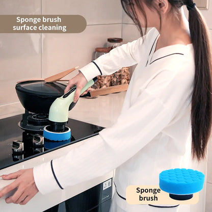 Brosse de Nettoyage Électrique 9-en-1 – Nettoyeur Rotatif pour Cuisine, Salle de Bain et Maison